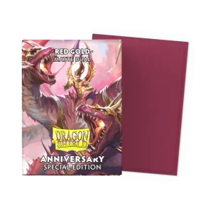 Dragon Shield Standard Matte Red/Gold Anniversary 100x