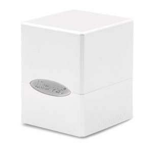 Ultra Pro Deck Box Satin Cube 100+ Solid White Artic