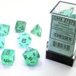 Borealis Light Green/Gold 7-Die Set Chessex