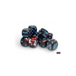 Brush Dark Side Blue 16mm 12 Dice Set Chessex
