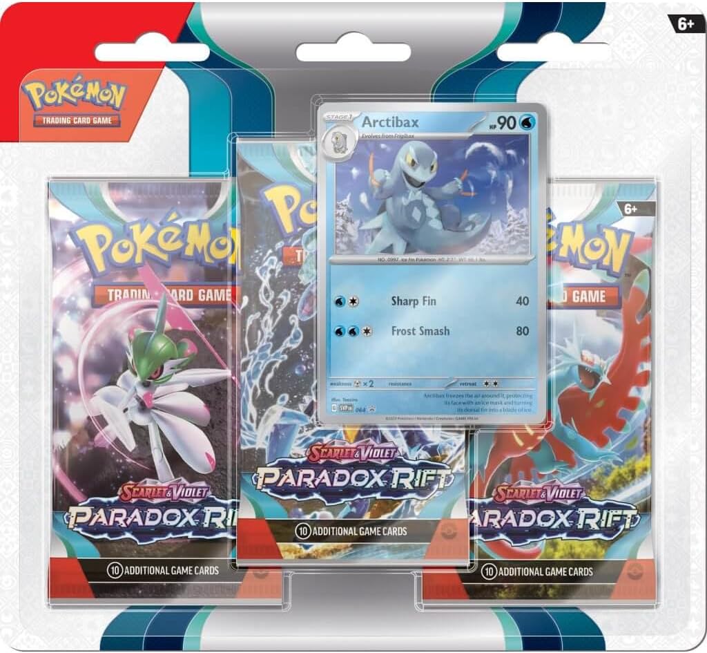 3 Blister Pack Arctivax Paradox Rift Pokemon Ingles